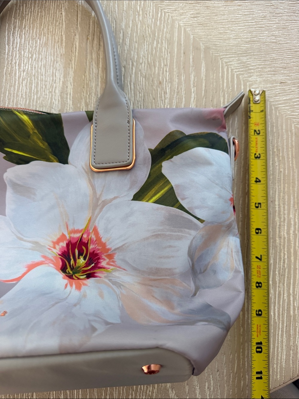 Ted Baker Pink & Grey Floral Tote - Picture 15 of 15